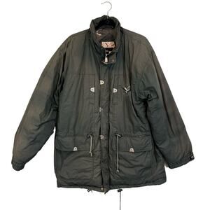 Triple Fat Goose Down Parka Jacket Green Large